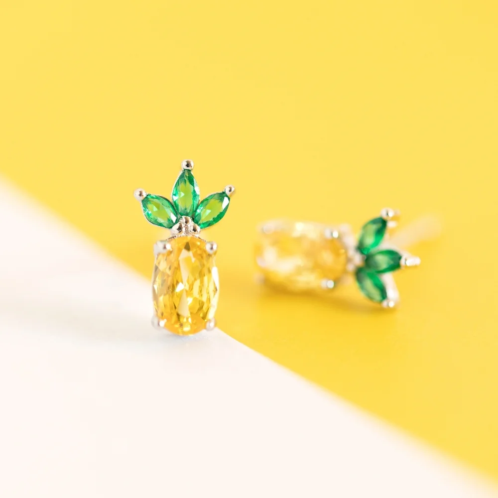 Sweet Pineapple Studs (S925) - Only 3 left! - Picture 5 of 9